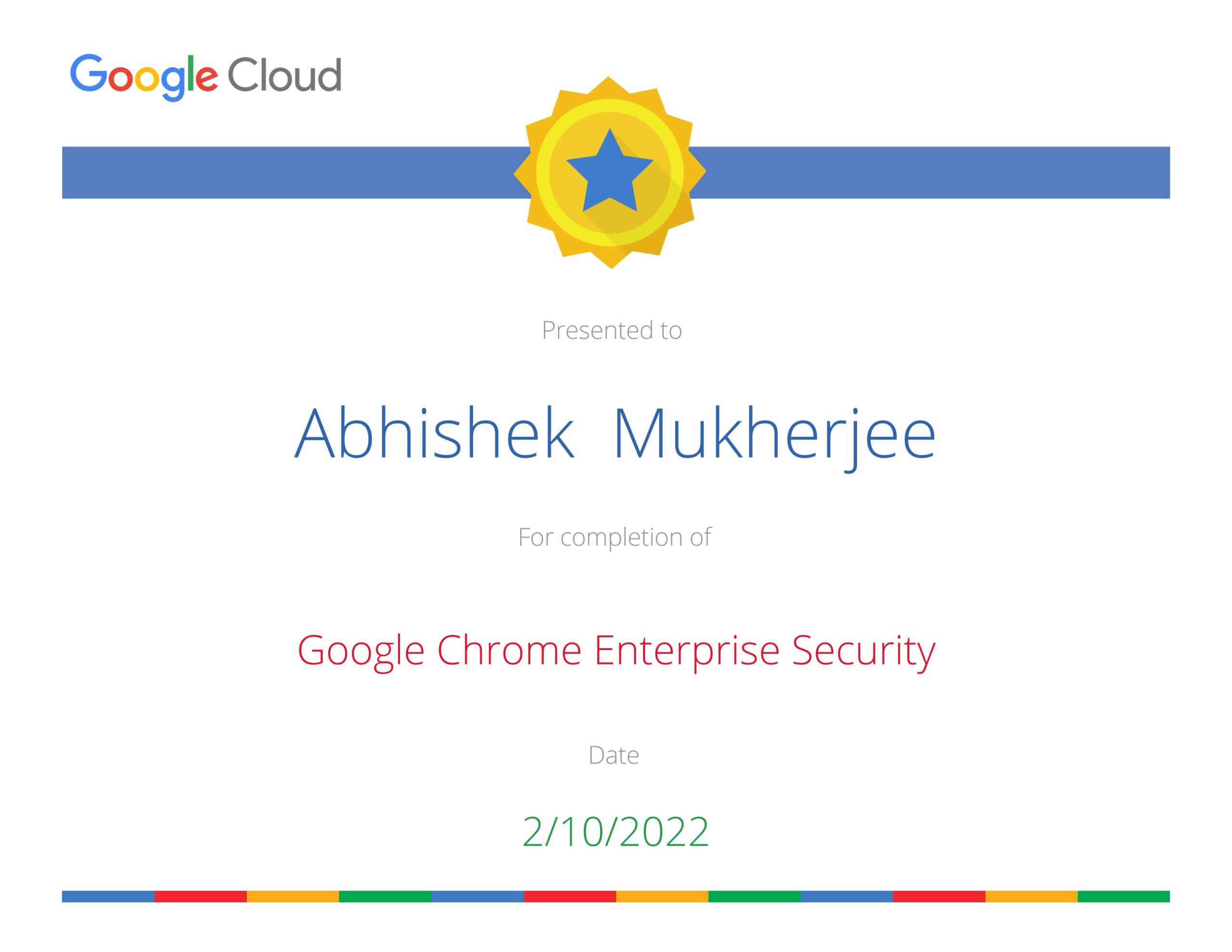 Google Chrome Enterprise Security - Certificate