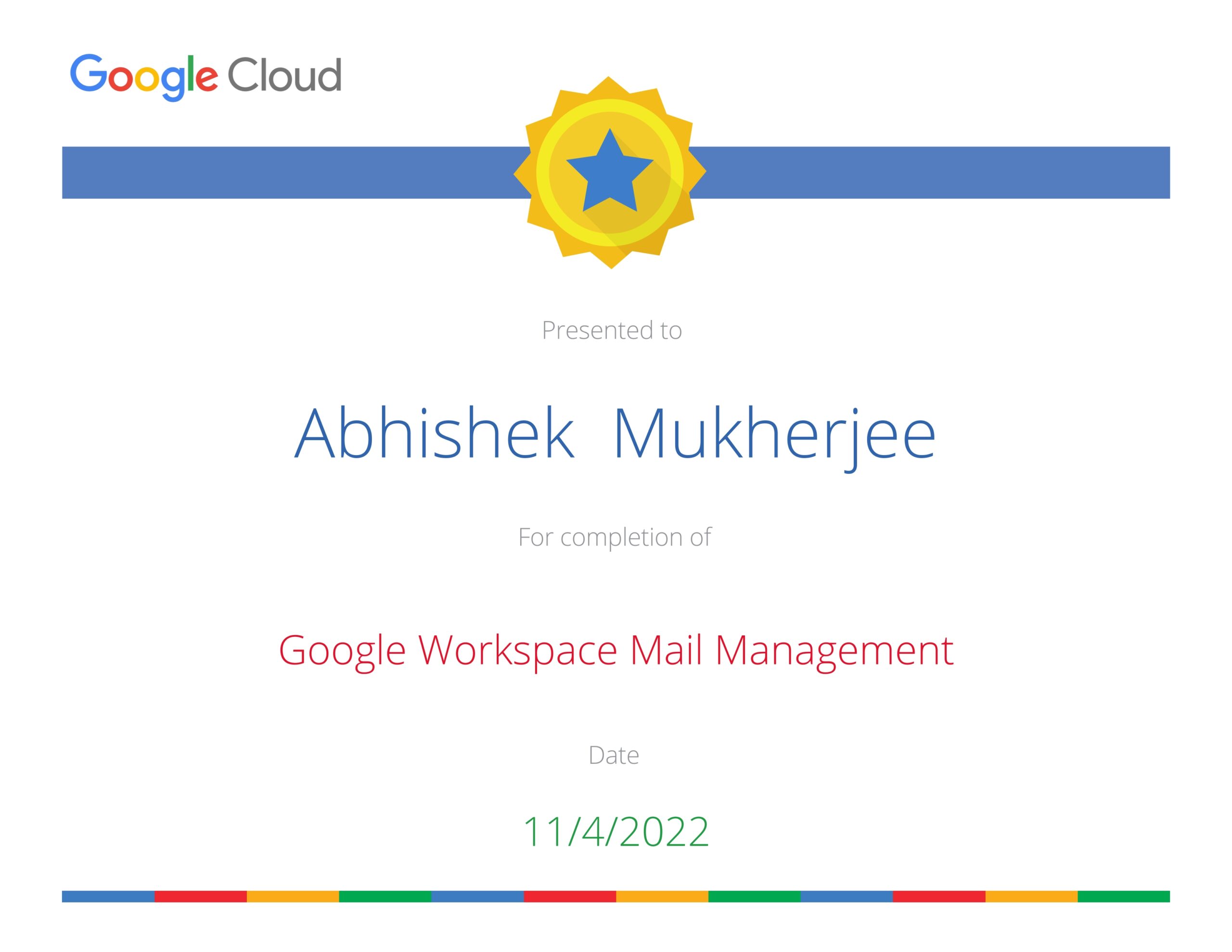 Google Workspace Mail Management - Certificate