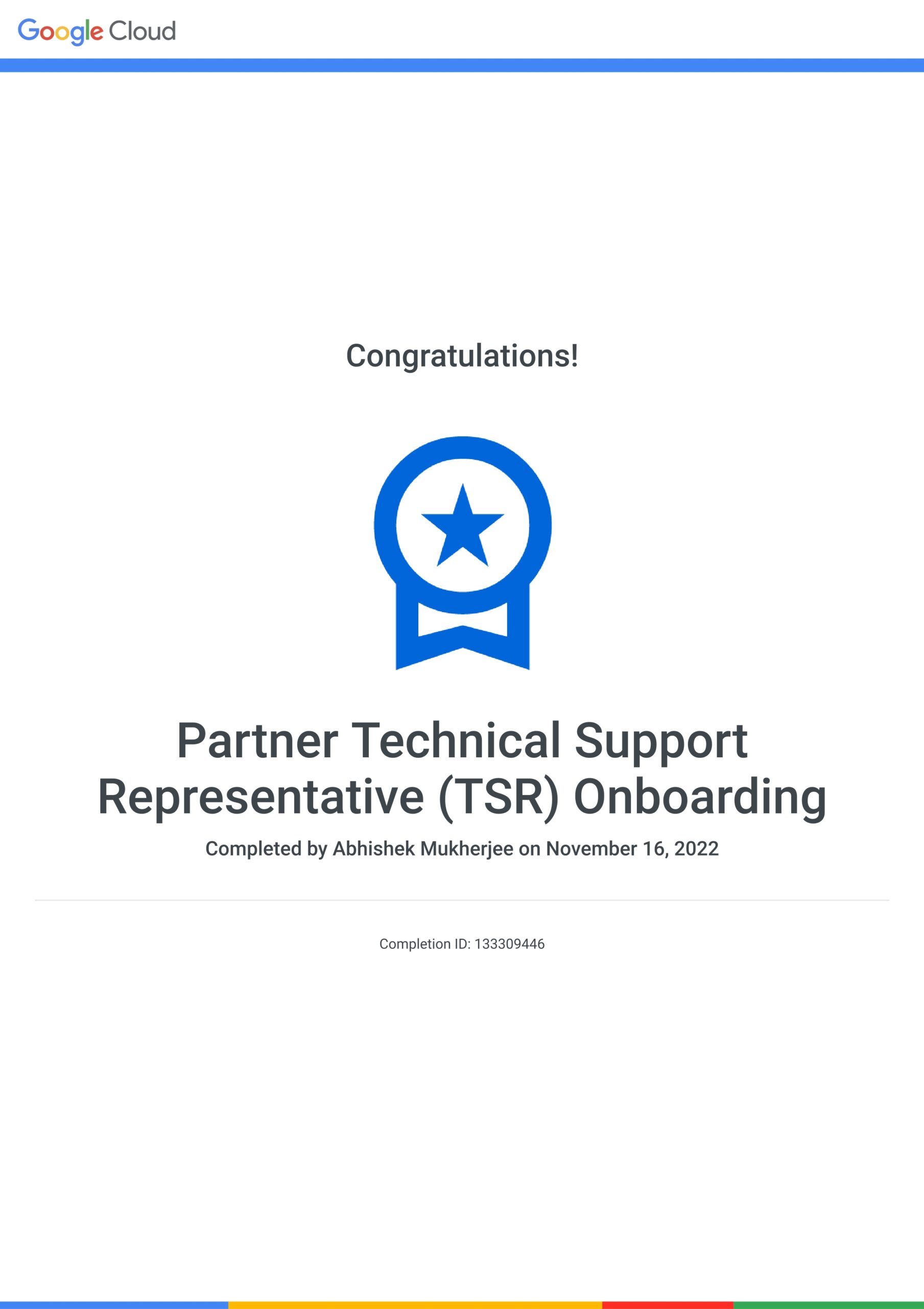 Partner Technical Support Representative (TSR) Onboarding _ Google
